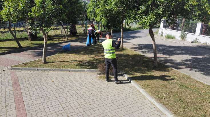 Nazilli'de Yabani Otlar Temizleniyor